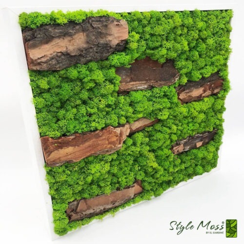 Quadro Vegetale Stabilizzato metal rust green forest in Ferro –  clorophilla-shop
